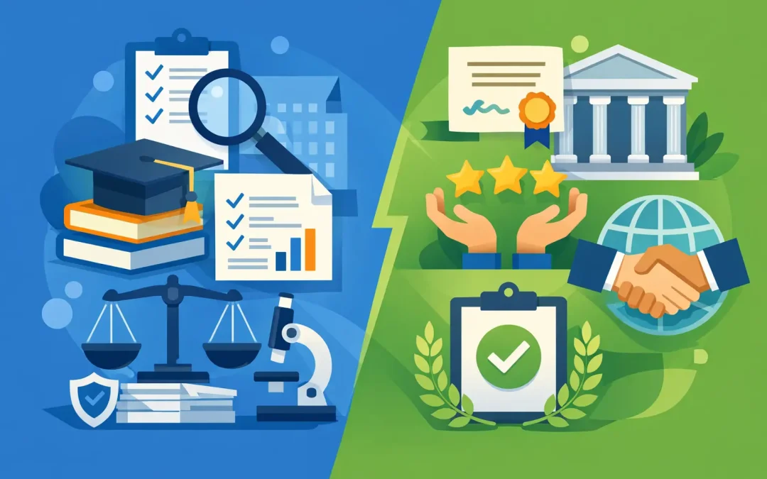 SEAES vs acreditación institucional: diferencias clave