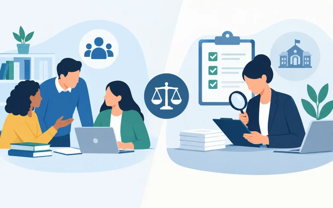 Evaluación de pares vs auditoría educativa